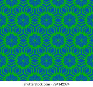 Abstract background with geometric seamless ornament. Vector illustration.