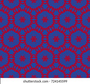 Abstract background with geometric seamless ornament. Vector illustration.