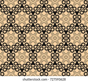 Abstract background with geometric seamless ornament. Vector illustration.