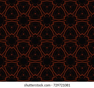 Abstract background with geometric seamless ornament. Vector illustration.