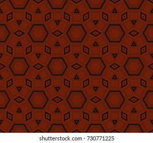 Abstract background with geometric seamless ornament. Vector illustration.