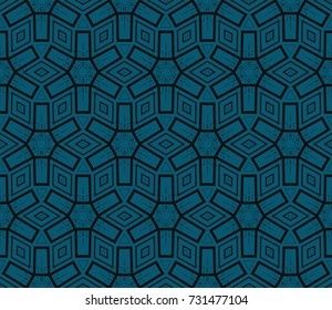 Abstract background with geometric seamless ornament. Vector illustration.