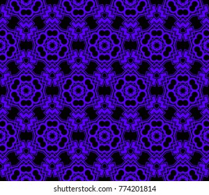 Abstract background with geometric seamless ornament. Vector illustration.