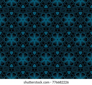 Abstract background with geometric seamless ornament. Vector illustration.