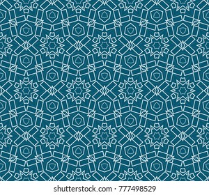 Abstract background with geometric seamless ornament. Vector illustration.