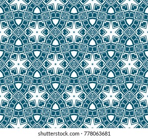 Abstract background with geometric seamless ornament. Vector illustration.