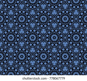 Abstract background with geometric seamless ornament. Vector illustration.