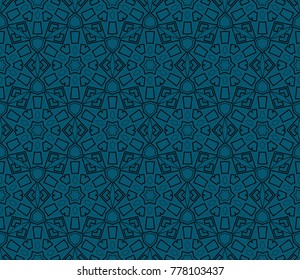 Abstract background with geometric seamless ornament. Vector illustration.