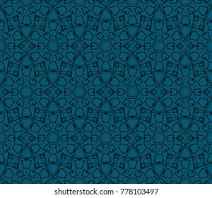 Abstract background with geometric seamless ornament. Vector illustration.