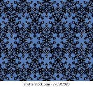 Abstract background with geometric seamless ornament. Vector illustration.