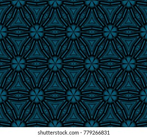 Abstract background with geometric seamless ornament. Vector illustration.