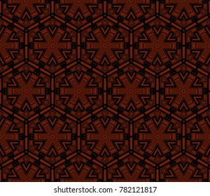Abstract background with geometric seamless ornament. Vector illustration.