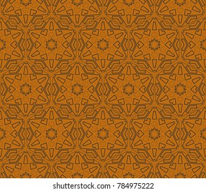 Abstract background with geometric seamless ornament. Vector illustration.