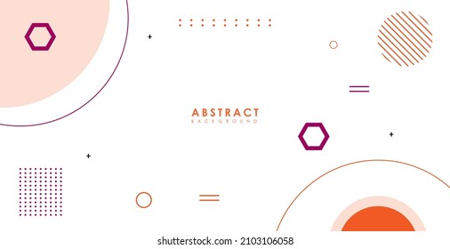 Abstract background with geometric shape and memphis element