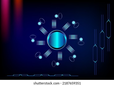 Resumen de fondo forma geométrica fondo de pared decoración futura tecnología comunicación internet diseño de arte creativo ilustración vectorial moderna