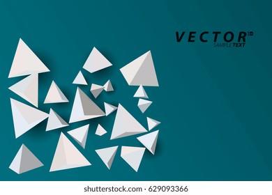 Abstract background of geometric shapes. 3d polygons. Vector illustration