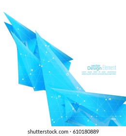 Abstract background with geometric shapes angled. Concept new technology and dynamic motion. 