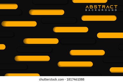 Abstract background geometric shapes with black and yellow overlap paper. Modern layout vector design template can use for cover poster, business brochure, corporate banner, wallpaper, presentation