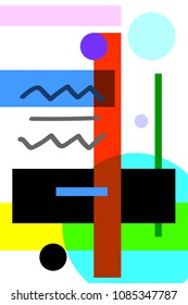 Abstract background. Geometric shapes, bright colors
