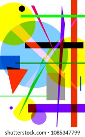Abstract background. Geometric shapes, bright colors