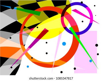 Abstract background. Geometric shapes, bright colors