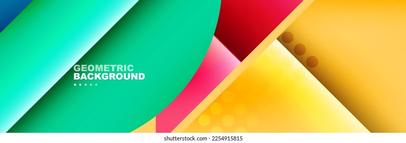 Fondo abstracto con composición de formas geométricas y efectos de luz y sombra. Ilustraciones vectoriales para papel tapiz, pancarta, fondo, tarjeta, ilustración de libro, página de inicio