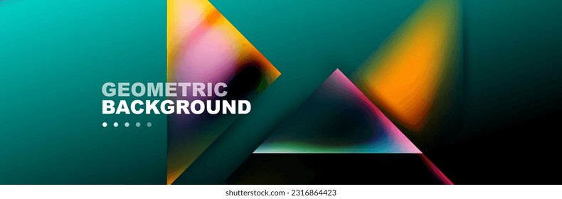 Abstract background with geometric shapes composition and light and shadow effects. Vector Illustrations For Wallpaper, Banner, Background, Card, Book Illustration, landing page