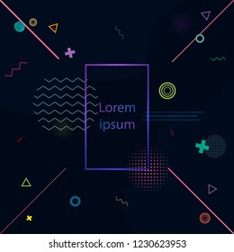 Abstract background with geometric shapes design 