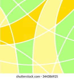 Abstract background of geometric shapes of different yellow and green for the design.
