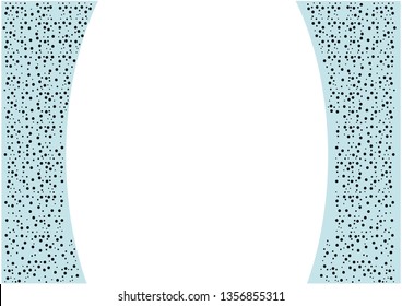 abstract background with geometric shapes and dots (white, blue, black)