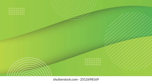 Fondo Abstractas con Formas geométricas. Ilustración vectorial de composición abstracta dinámica. Elemento de diseño para Anuncios de Web, carteles, verde y amarillo