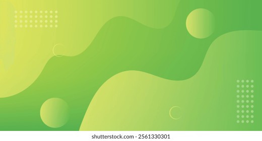 Abstract background with geometric shapes. Dynamic abstract composition Vector illustration. Design element for web banners, posters, green and yellow