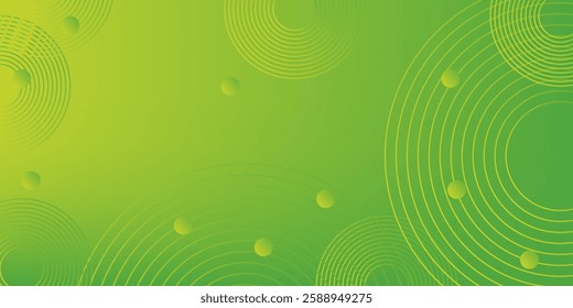 Abstract background with geometric shapes. Dynamic abstract composition Vector illustration. Design element for web banners, posters, green and yellow