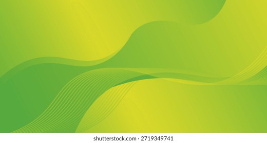 Fondo Abstractas con Formas geométricas. Ilustración vectorial de composición abstracta dinámica. Elemento de diseño para Anuncios de Web, carteles, verde y amarillo