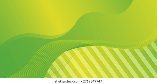 Fondo Abstractas con Formas geométricas. Ilustración vectorial de composición abstracta dinámica. Elemento de diseño para Anuncios de Web, carteles, verde y amarillo