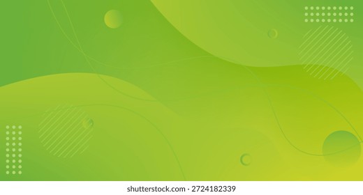 Fondo Abstractas con Formas geométricas. Ilustración vectorial de composición abstracta dinámica. Elemento de diseño para Anuncios de Web, carteles, verde y amarillo