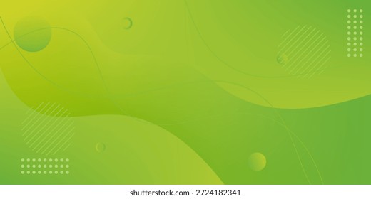 Fondo Abstractas con Formas geométricas. Ilustración vectorial de composición abstracta dinámica. Elemento de diseño para Anuncios de Web, carteles, verde y amarillo