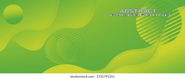 Abstract background with geometric shapes. Dynamic abstract composition Vector illustration. Design element for web banners, posters, green and yellow