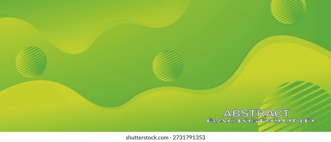 Fondo Abstractas con Formas geométricas. Ilustración vectorial de composición abstracta dinámica. Elemento de diseño para Anuncios de Web, carteles, verde y amarillo