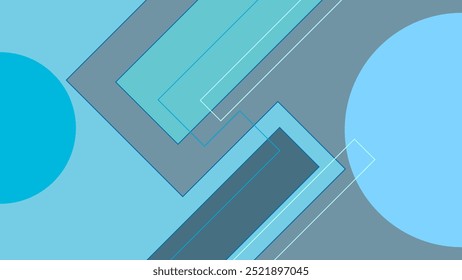 ABSTRACT BACKGROUND  WITH GEOMETRIC SHAPES FLAT PASTEL BLUE COLOR DESIGN VECTOR TEMPLATE FOR WALLPAPER, COVER DESIGN