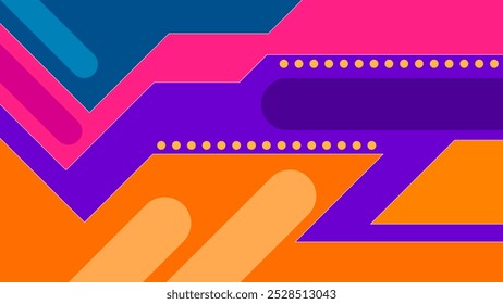 FONDO Abstractas CON FORMAS GEOMÉTRICAS PLANTILLA DE VECTOR DE DISEÑO DE COLOR PLANO PARA FONDO DE PANTALLA, DISEÑO DE CUBIERTA