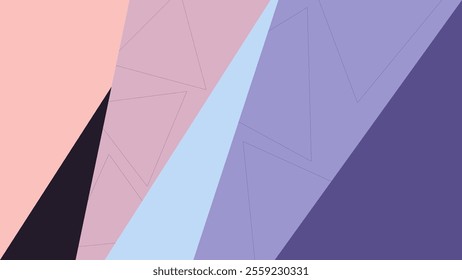 ABSTRACT BACKGROUND  WITH GEOMETRIC SHAPES FLAT PASTEL COLOR DESIGN VECTOR TEMPLATE FOR WALLPAPER, COVER DESIGN