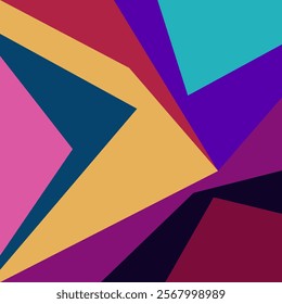 ABSTRACT BACKGROUND  WITH GEOMETRIC SHAPES FLAT COLOR DESIGN VECTOR TEMPLATE FOR WALLPAPER, COVER DESIGN