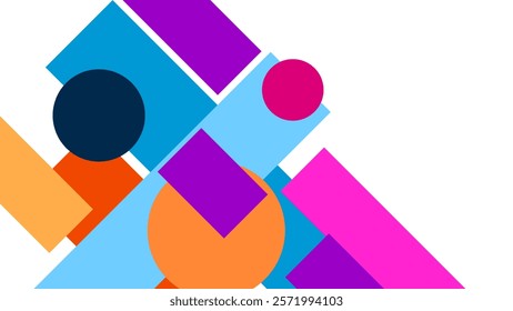 ABSTRACT BACKGROUND  WITH GEOMETRIC SHAPES FLAT COLOR DESIGN VECTOR TEMPLATE FOR WALLPAPER, COVER DESIGN
