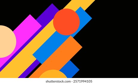 ABSTRACT BACKGROUND WITH GEOMETRIC SHAPES FLAT COLOR DESIGN VECTOR TEMPLATE FOR WALLPAPER, COVER DESIGN