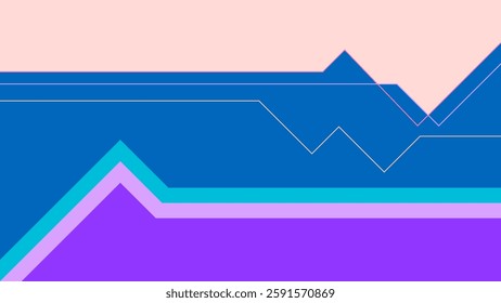 ABSTRACT BACKGROUND WITH GEOMETRIC SHAPES FLAT ORANGE BLUE PURPLE PASTEL COLOR DESIGN VECTOR TEMPLATE FOR WALLPAPER, COVER DESIGN