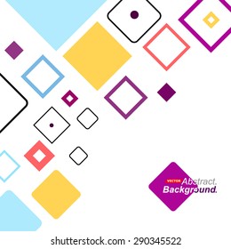 Abstract. Background. Geometric Shapes flying. Diamonds Vector EPS 10 