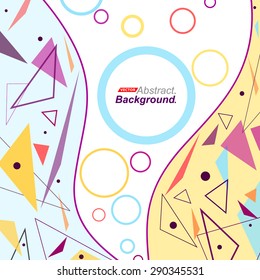 Abstract. Background. Geometric Shapes flying vertical flying circles. Vector EPS 10 