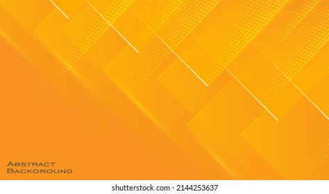 Abstract background with geometric shapes and frame on yellow color