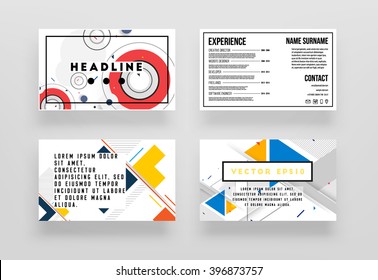Abstract Background. Geometric Shapes and Frames for Presentation, Annual Reports, Flyers, Brochures, Leaflets, Posters, Business Cards and Document Cover Pages Design. A4 Title Sheet Template.